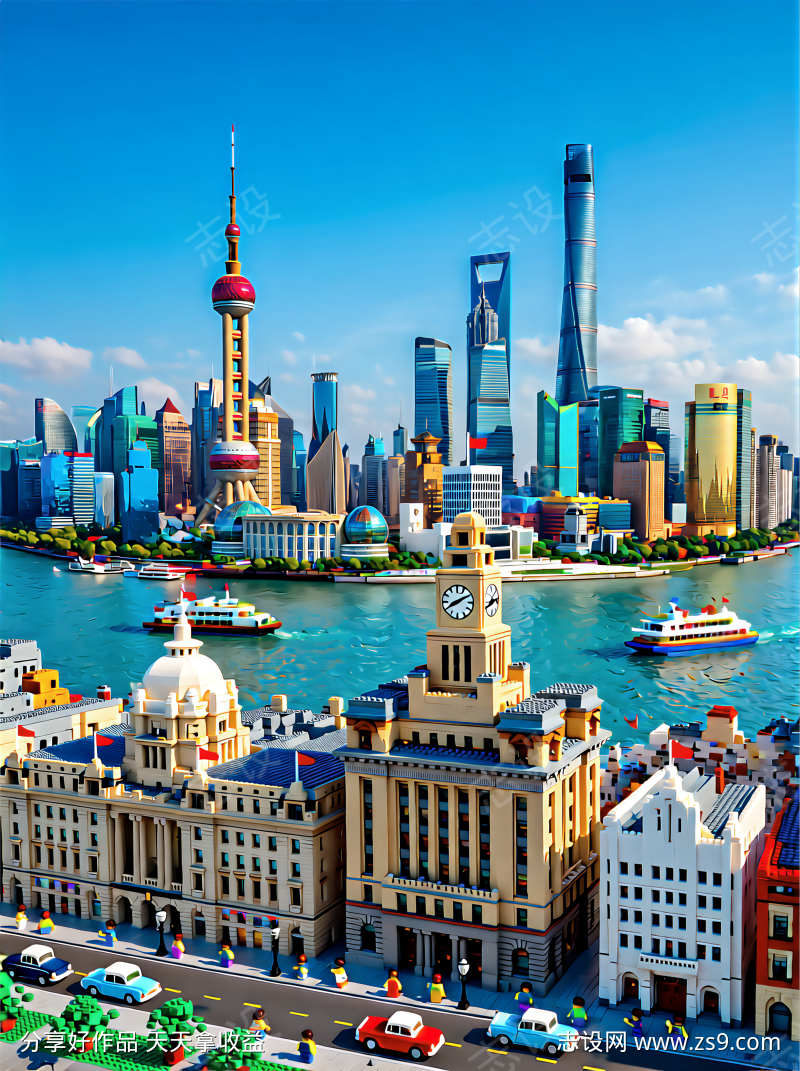 乐高积木版上海外滩