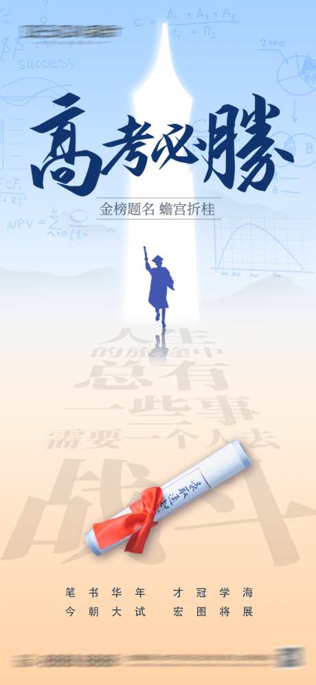 高考加油助力海报