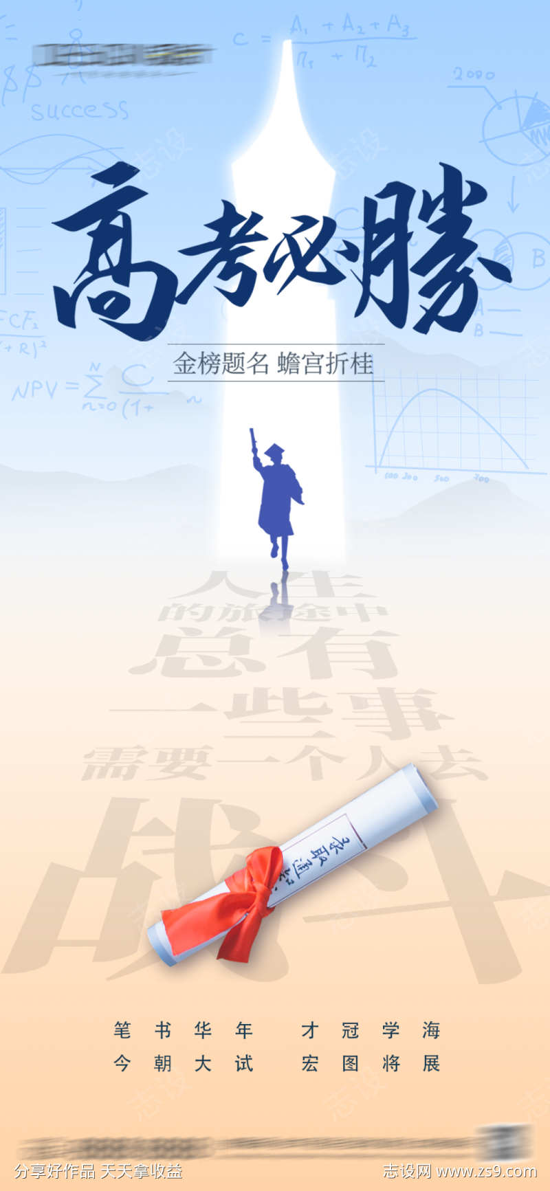 高考加油助力海报