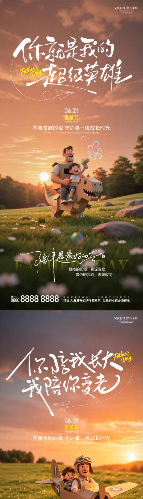 感恩父亲节宣传海报
