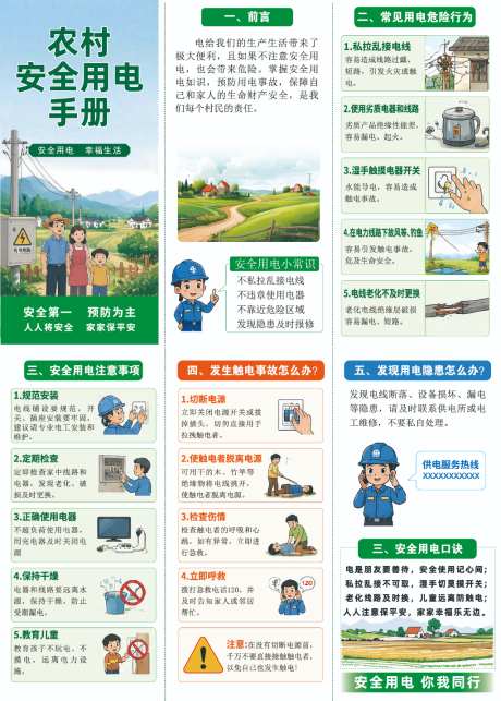 农村安全用电手册_源文件下载_AI格式_841X595像素-安全,用电,农村-作品编号:2026060616275524-志˘设ˇ网