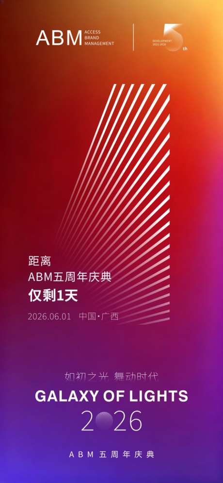 ABM五周年庆典倒计时海报