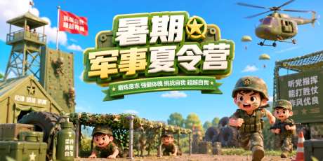 暑期军事青少年夏令营军训青训训练主画面背_源文件下载_PSD格式_1024X512像素-主画面,训练,青训-作品编号:2026061410164306-志′设·网