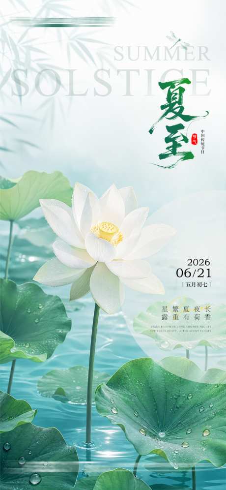 夏至节气宣传海报