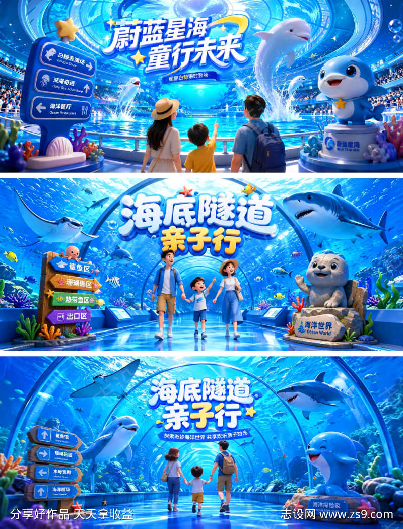 旅游海洋馆水族馆海洋世界亲子游游玩白鲸行