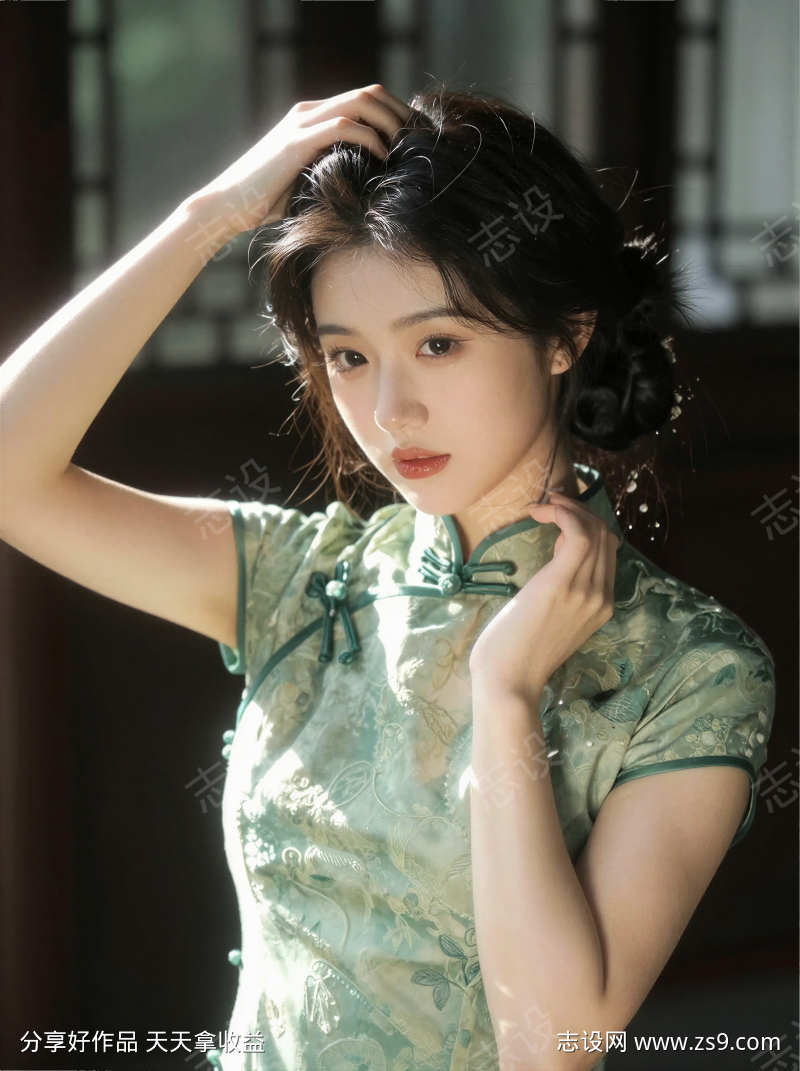 风情妩媚国风旗袍美女