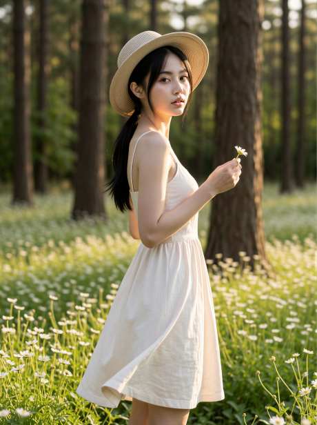 日系清新亚洲年轻女性