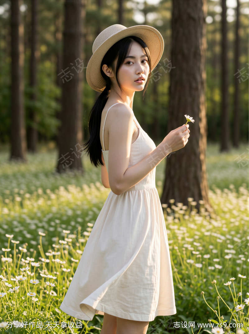 日系清新亚洲年轻女性