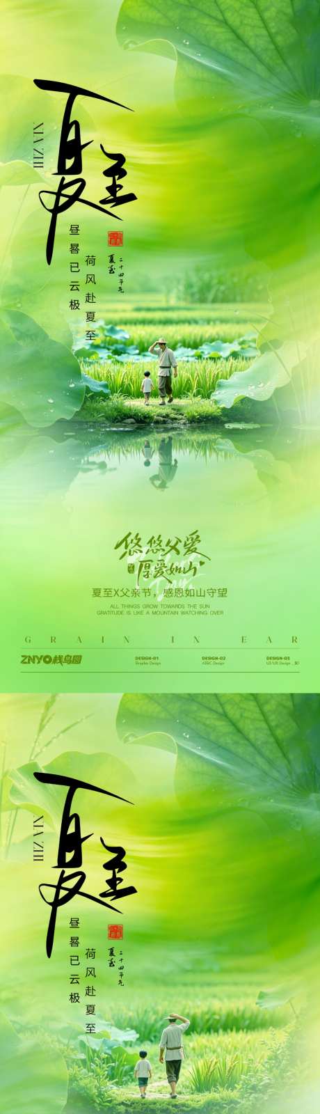 夏至父亲节节气海报