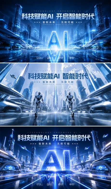 科技赋能AI开启智能时代背景板
