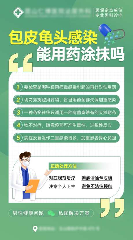 男科检查泌尿外科包皮龟头炎海报