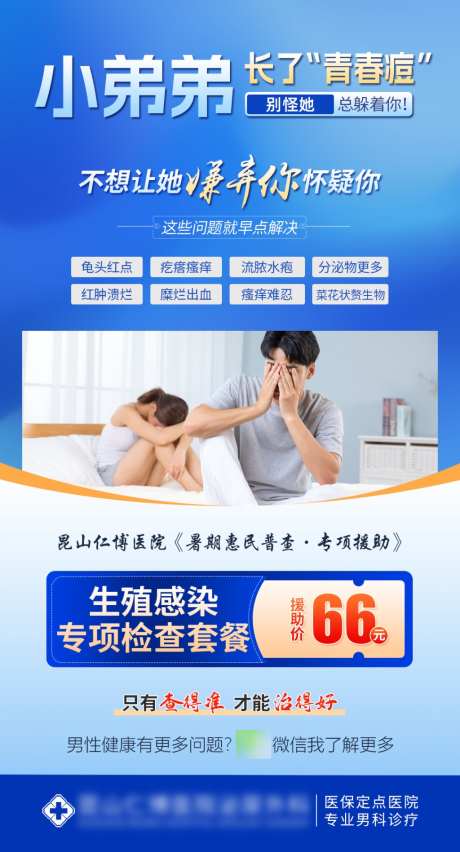 男科检查医院专家生殖感染包皮性功能海报