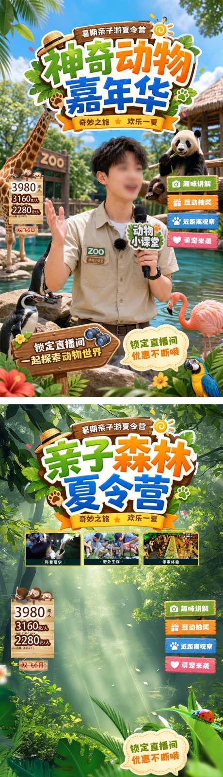 直播间动物园嘉年华夏日亲子游旅游出行森林_源文件下载_PSD格式_1024X3673像素-电商,森林,出行-作品编号:2026062909131821-志·设’网