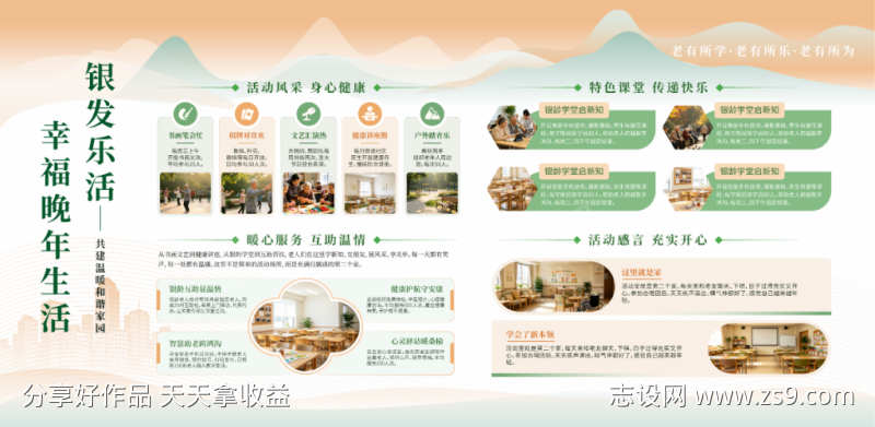 老年社区展板
