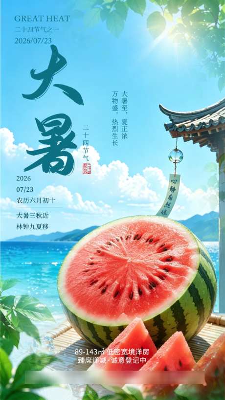大暑传统节气地产系列海报_源文件下载_PSD格式_1024X1820像素-传统,节气,地产-作品编号:2026071411214796-志˘设ʹ֣֤֚֫֗ׄ网