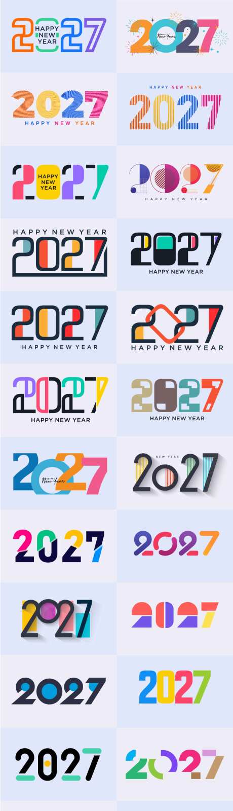 2027标题数字合集设计