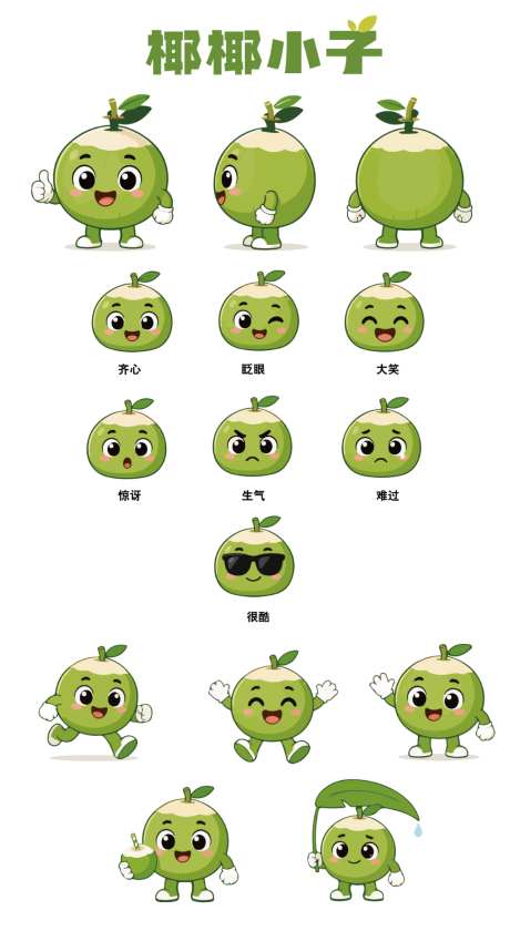 椰子饮料卡通形象设计_源文件下载_AI格式_1024X1871像素-卡通,可爱,手绘-作品编号:2026071709493281-志ˈ̹设ˉ网