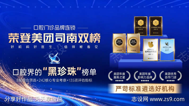 美团司南口腔榜推广头图海报