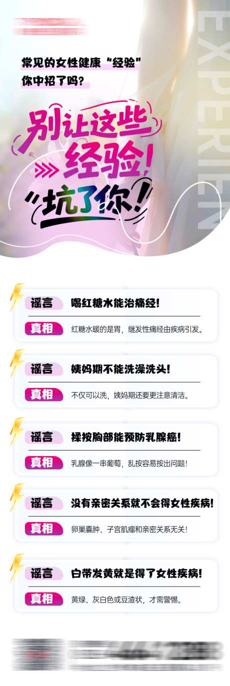 妇科女性健康科普海报