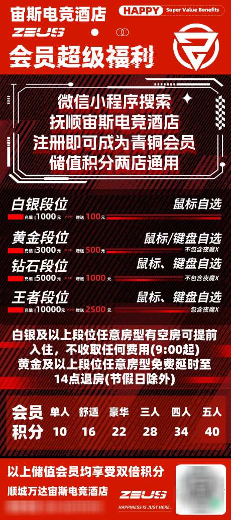 网吧会员价格展板