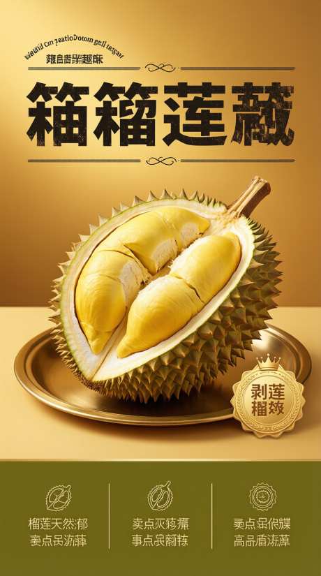 电商榴莲产品_AI图片下载_采样_928X1664像素-天然,电商,产品-作品编号:2026081214568696-志`设‘网