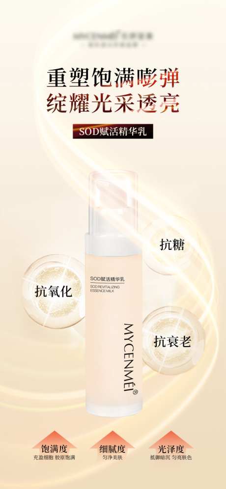 医美美业精华液护肤品宣传海报