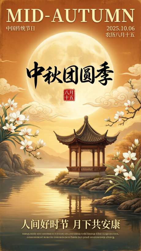 中秋节节日快乐海报_AI图片下载_采样_720X1280像素-节日海报,快乐,节日-作品编号:2026090910365299-志˯设‛ۛ网