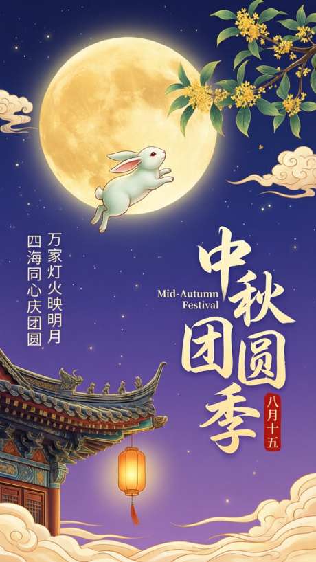 中秋节节日快乐海报_AI图片下载_采样_720X1280像素-海报,快乐,节日-作品编号:2026090910379733-志.设˰网