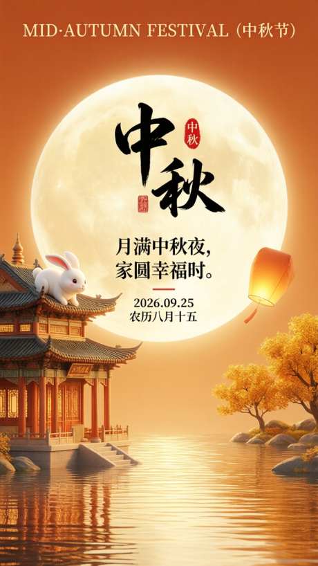 中秋节海报节日海报_AI图片下载_采样_720X1280像素-海报,节日,中秋节-作品编号:2026090910379140-志ˉ设˙网