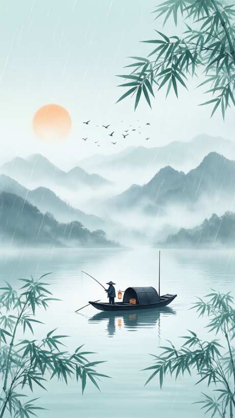 插画壁纸中国风海报背景图