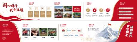红色企业文化墙