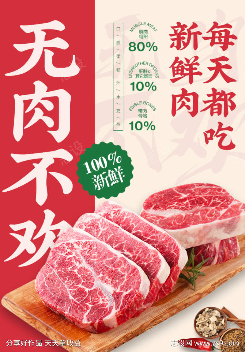 牛肉促销海报