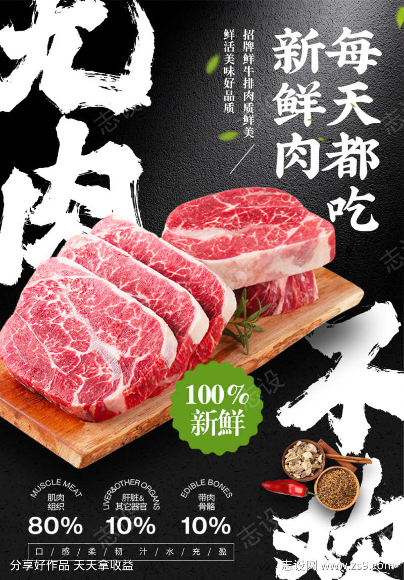 牛肉宣传海报