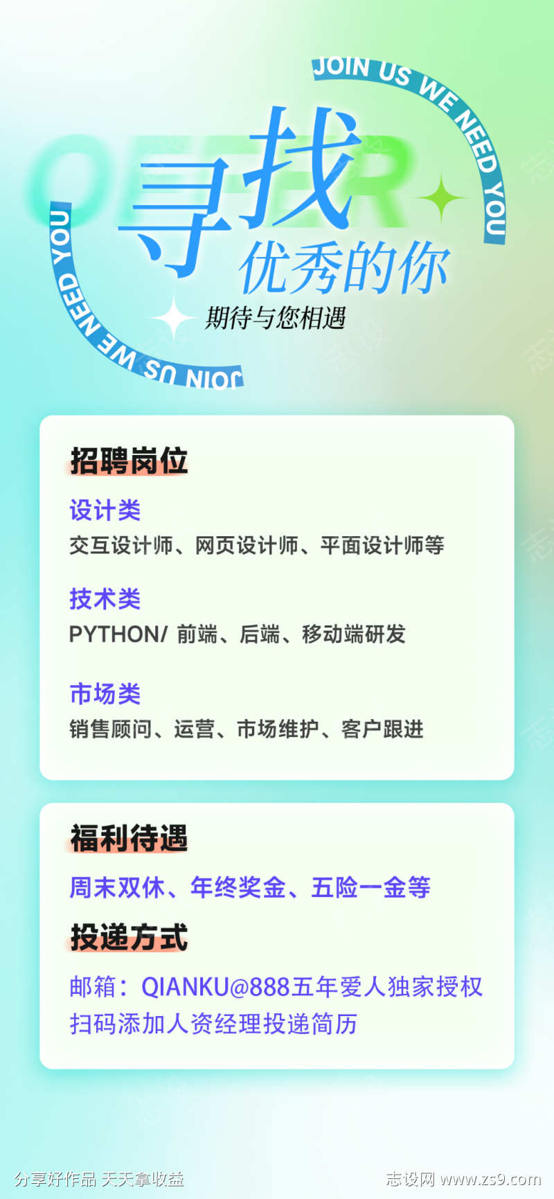 招聘的海报